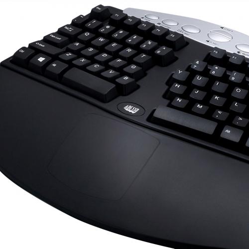 Adesso PCK 208B Tru Form Media Contoured Ergonomic Keyboard Alternate-Image1/500