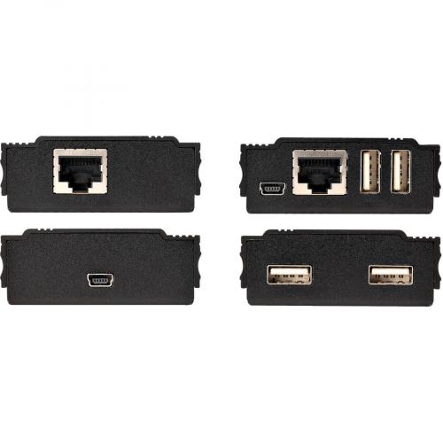 StarTech.com 4 Port USB 2.0 Extender Hub Over CAT5e/CAT6 Ethernet Cable (RJ45), 330ft (100m), Metal Housing, USB Extender Kit, 480 Mbps Alternate-Image1/500