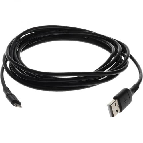 AddOn 2.0m (6.6ft) USB 2.0 (A) Male To Lightning Male Sync And Charge Black Cable Alternate-Image1/500