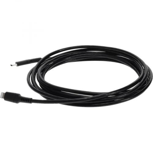 AddOn 1.0m (3.3ft) USB 3.1 Type (C) Male To Lightning Male Sync And Charge Black Cable Alternate-Image1/500