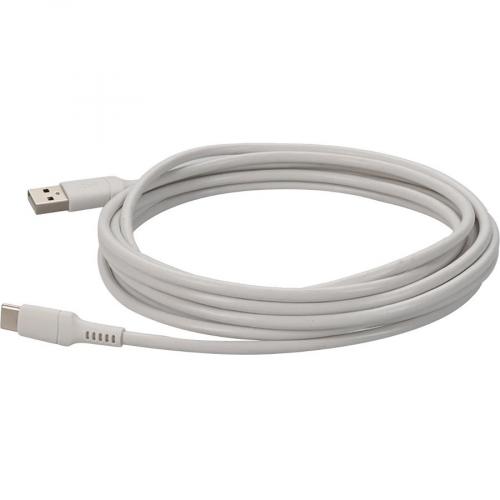 10ft (3m) USB C Male To USB A 2.0 Male Sync And Charge Cable White Alternate-Image1/500