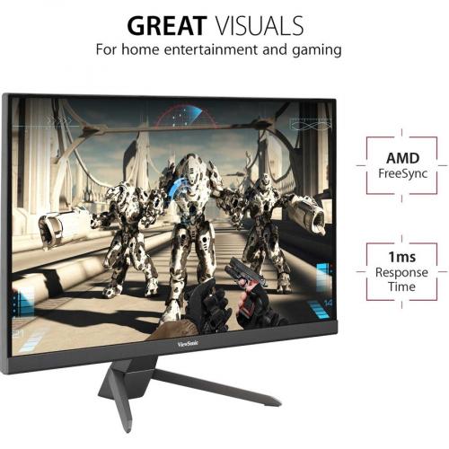 ViewSonic VX2467 MHD 24 Inch 1080p Gaming Monitor With 100Hz, 1ms, Ultra Thin Bezels, FreeSync, Eye Care, HDMI, VGA, And DP Alternate-Image1/500