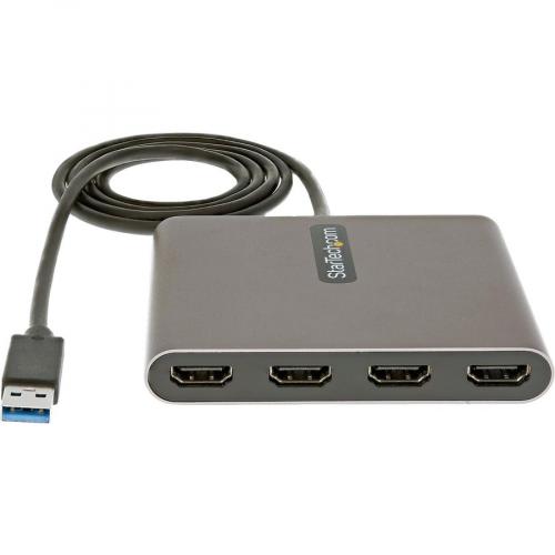 StarTech.com USB 3.0 To 4 HDMI Adapter, External Graphics Card, 1080p, USB Type A To Quad HDMI Monitor Display Adapter/Converter, Windows Alternate-Image1/500