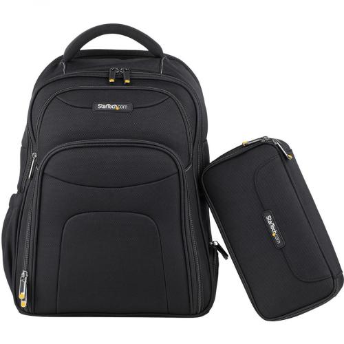 StarTech.com 17.3" Laptop Backpack W/ Removable Accessory Case, Professional IT Tech Backpack For Work/Travel/Commute, Nylon Computer Bag Alternate-Image1/500