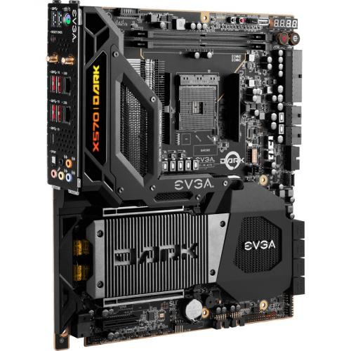 EVGA X570 DARK Desktop Motherboard   AMD X570 Chipset   Socket AM4   Onboard ARGB Lighting   64 GB Memory Capacity   2 X PCI Express 4.0 X16 Alternate-Image1/500