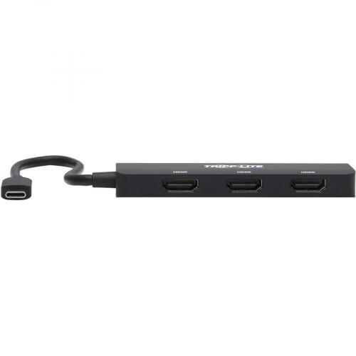 Tripp Lite By Eaton USB C Adapter, Triple Display   4K 60 Hz HDMI, HDR, 4:4:4, HDCP 2.2, DP 1.4 Alt Mode, Black Alternate-Image1/500
