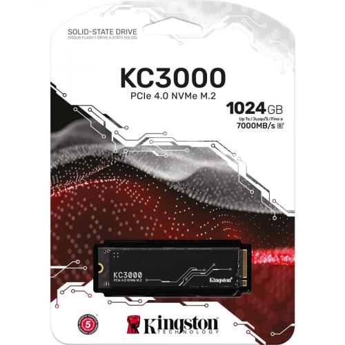 Kingston KC3000 1 TB Solid State Drive   M.2 2280 Internal   PCI Express NVMe (PCI Express NVMe 4.0 X4) Alternate-Image1/500