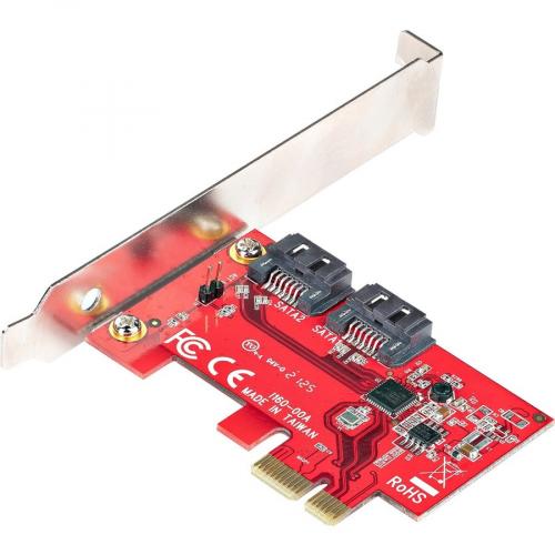 StarTech.com SATA PCIe Card, 2 Port PCIe SATA Expansion Card, 6Gbps SATA, PCI Express To SATA Adapter, Non RAID, PCIe To SATA Converter Alternate-Image1/500