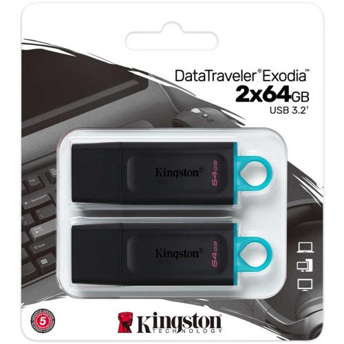 Kingston DataTraveler Exodia 64GB USB 3.2 (Gen 1) Flash Drive Alternate-Image1/500