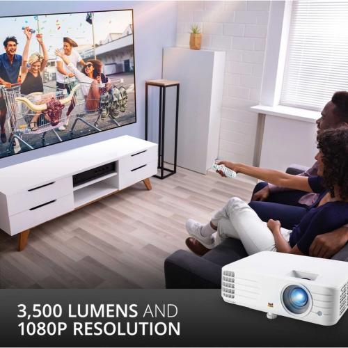 ViewSonic PX701HDH 1080p Projector, 3500 Lumens, SuperColor, Vertical Lens Shift, Dual HDMI, 10w Speaker, Enjoy Sports And Netflix Streaming With Dongle Alternate-Image1/500