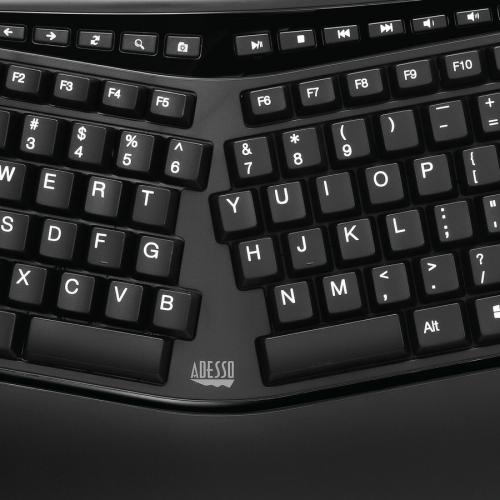 Adesso Desktop Ergonomic Keyboard Alternate-Image1/500