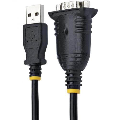 StarTech.com 3ft (1m) USB To Serial Cable, DB9 Male RS232 To USB Converter, USB To Serial Adapter, COM Port Adapter With Prolific IC Alternate-Image1/500