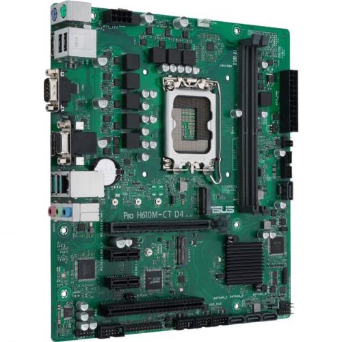 Asus H610M CT D4 CSM Desktop Motherboard   Intel H610 Chipset   Socket LGA 1700   Micro ATX Alternate-Image1/500