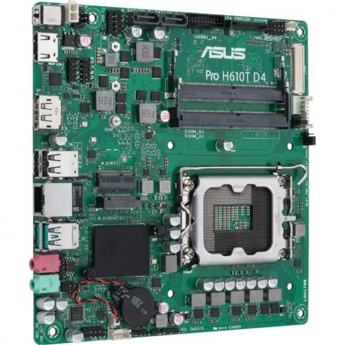 Asus H610T D4 CSM Desktop Motherboard   Intel H610 Chipset   Socket LGA 1700   Intel Optane Memory Ready   Mini ITX Alternate-Image1/500