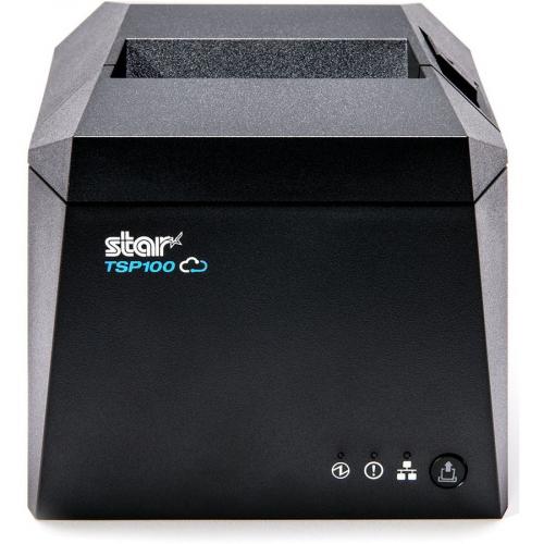 Star Micronics TSP143IVUW Thermal Receipt Printer   TSP100IV, Thermal, Cutter, WLAN, USB C, Ethernet (LAN), CloudPRNT, Gray, Ethernet And USB Cable, Int PS Alternate-Image1/500