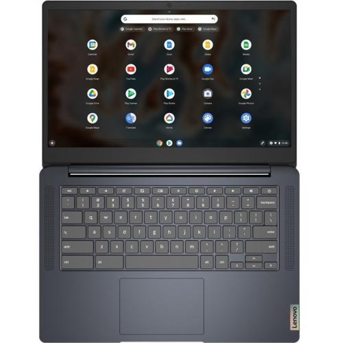 Lenovo IdeaPad 3 CB 14M836 82KN001KUS 14" Chromebook   HD   1366 X 768   Octa Core (8 Core) 2 GHz   4 GB Total RAM   32 GB Flash Memory   Abyss Blue Alternate-Image1/500