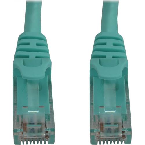 Eaton Tripp Lite Series Cat6a 10G Snagless Molded UTP Ethernet Cable (RJ45 M/M), PoE, Aqua, 1 Ft. (0.3 M) Alternate-Image1/500