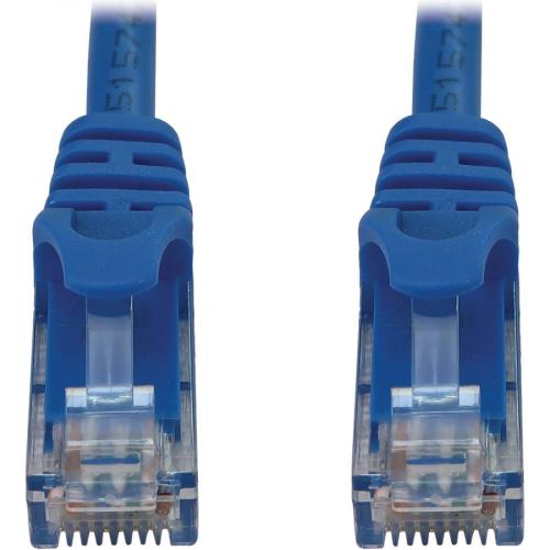 Eaton Tripp Lite Series Cat6a 10G Snagless Molded UTP Ethernet Cable (RJ45 M/M), PoE, Blue, 3 Ft. (0.9 M) Alternate-Image1/500