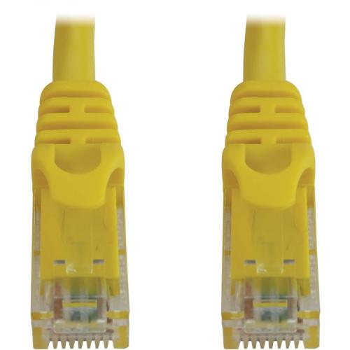 Eaton Tripp Lite Series Cat6a 10G Snagless Molded UTP Ethernet Cable (RJ45 M/M), PoE, Yellow, 15 Ft. (4.6 M) Alternate-Image1/500