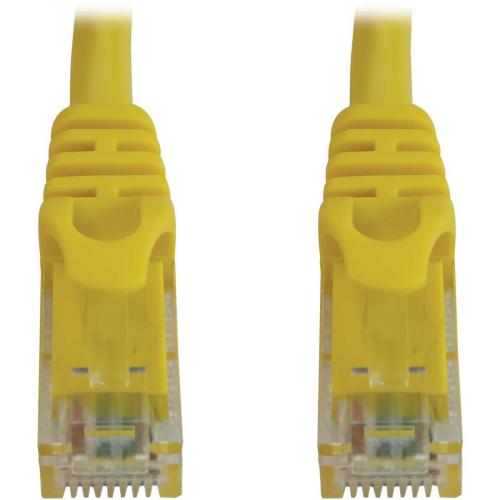 Eaton Tripp Lite Series Cat6a 10G Snagless Molded UTP Ethernet Cable (RJ45 M/M), PoE, Yellow, 25 Ft. (7.6 M) Alternate-Image1/500