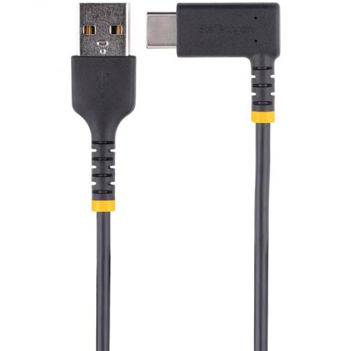 StarTech.com 3ft (1m) USB A To C Charging Cable Right Angle, Heavy Duty Fast Charge USB C Cable, Durable And Rugged Aramid Fiber, 3A Alternate-Image1/500