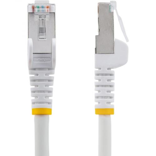 StarTech.com 6ft CAT6a Ethernet Cable, White Low Smoke Zero Halogen (LSZH) 10 GbE 100W PoE S/FTP Snagless RJ 45 Network Patch Cord Alternate-Image1/500