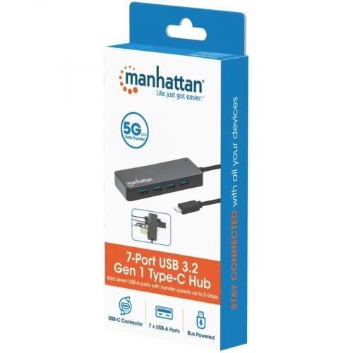 Manhattan 7 Port USB 3.2 Gen 1 Type C Hub Alternate-Image1/500