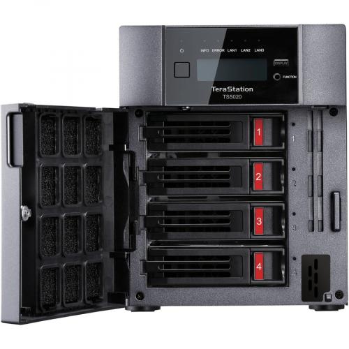 Buffalo TeraStation TS5420DN SAN/NAS Storage System   Annapurna Labs Alpine Quad Core   4 X HDD Supported   2 X HDD Installed   8 TB Installed HDD Capacity   Serial ATA/600 Alternate-Image1/500