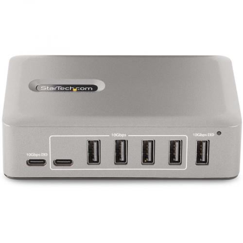 StarTech.com 10 Port USB C Hub, 8x USB A + 2x USB C, Self Powered W/ 65W Power Supply, USB 3.1 10Gbps Desktop/Laptop USB Hub W/ Charging Alternate-Image1/500