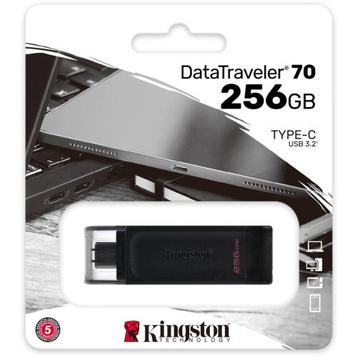 Kingston DataTraveler 70 256GB USB 3.2 (Gen 1) Type C Flash Drive Alternate-Image1/500