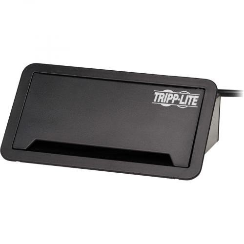 Tripp Lite Power It! 2-Outlet In-Desk Power and Charging Dock - 4x USB-A,  USB-B, HDMI, RJ11, RJ45, 10 ft. Cord, Antimicrobial Protection, Black