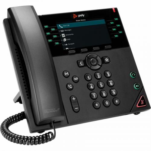 Poly VVX 450 12 Line IP Phone And PoE Enabled   Corded   Corded   Wall Mountable, Desktop   Black   VoIP   4.3"   2 X Network (RJ 45)   PoE Ports Alternate-Image1/500