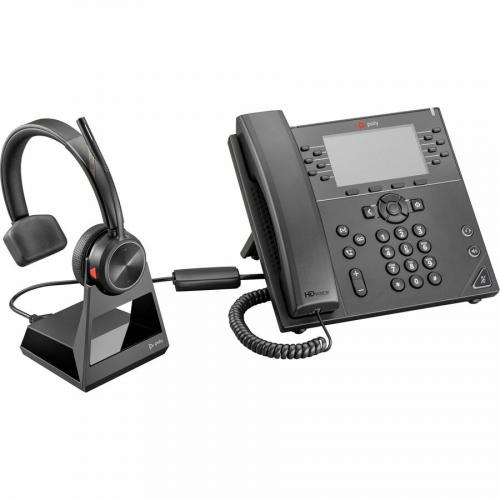 Poly Savi 7210 Office DECT 1920 1930 MHz Single Ear Headset   Mono   Wireless   DECT 6.0   393.7 Ft   On Ear   Monaural   Ear Cup   Noise Cancelling, Omni Directional Microphone   Black Alternate-Image1/500