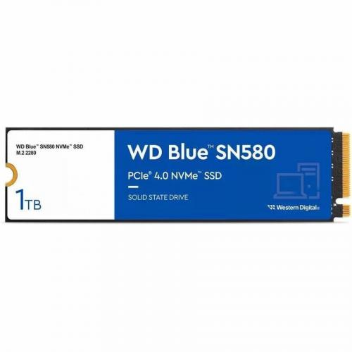 Western Digital Blue SN580 WDS100T3B0E 1 TB Solid State Drive   M.2 2280 Internal   PCI Express NVMe (PCI Express NVMe 4.0 X4)   Blue Alternate-Image1/500