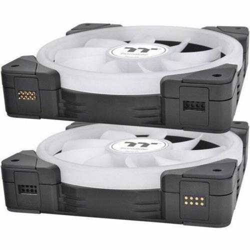 Thermaltake SWAFAN EX 12 ARGB PC Cooling Fan, 3 Fan Pcak, 500~2000 RPM, Magnetic Connection, Reversable Blades, Sync With MB RGB Software, CL F167 PL12SW A, 120mm, Black Alternate-Image1/500