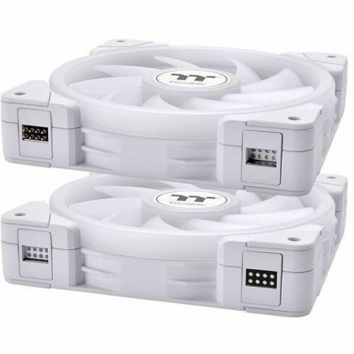 Thermaltake SWAFAN EX 12 ARGB PC Cooling Fan White, 3 Fan Pcak, 500~2000 RPM, Magnetic Connection, Reversable Blades, Sync With MB RGB Software, CL F169 PL12SW A, White Alternate-Image1/500