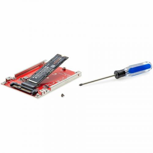 StarTech.com M.2 To U.3 Adapter, For M.2 NVMe SSDs, PCIe M.2 Drive To 2.5inch U.3 (SFF TA 1001) Host Adapter/Converter, TAA Compliant Alternate-Image1/500