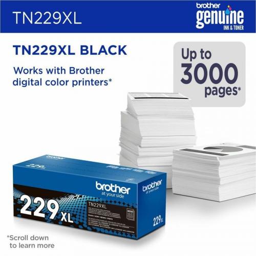 Brother Genuine TN229XLBK High Yield Black Toner Cartridge Alternate-Image1/500