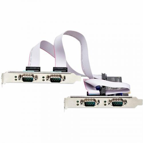 StarTech.com 4 Port Serial PCIe Card, Quad Port RS232/RS422/RS485 Card, 16C1050 UART, ESD Protection, Windows/Linux, TAA Compliant Alternate-Image1/500