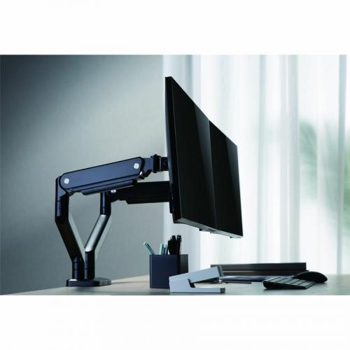Rocstor ErgoReach Mounting Arm For LED Display, LCD Display, Monitor   Matt Black   Landscape/Portrait Alternate-Image1/500