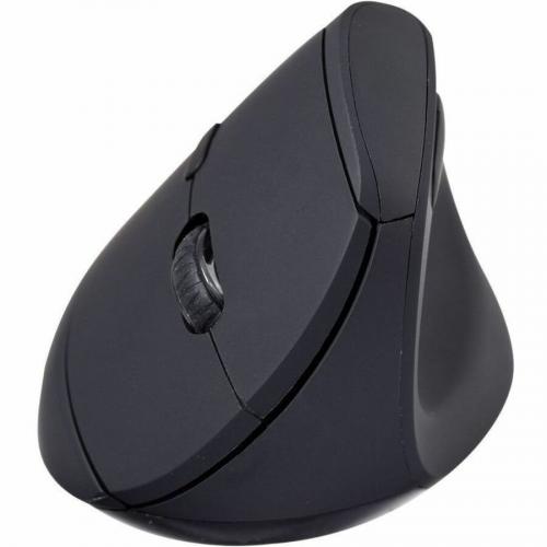V7 MW500BT Dual Mode Bluetooth 2.4Ghz Vertical Ergonomic Mouse   Black   Right Hand   Wireless Connectivity   USB Interface   1600 Dpi   Scroll Wheel   6 Button(s)   Windows   MacOS   ChromeOS   Battery Included   Comfort   Soft Touch   Non Slip Grip Alternate-Image1/500
