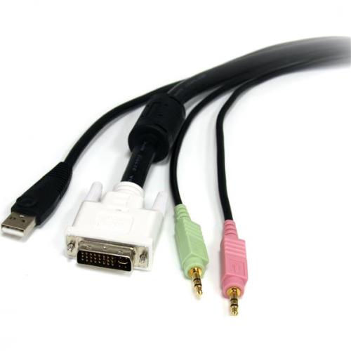 StarTech.com 4 In 1 USB DVI KVM Cable With Audio And Microphone Alternate-Image1/500