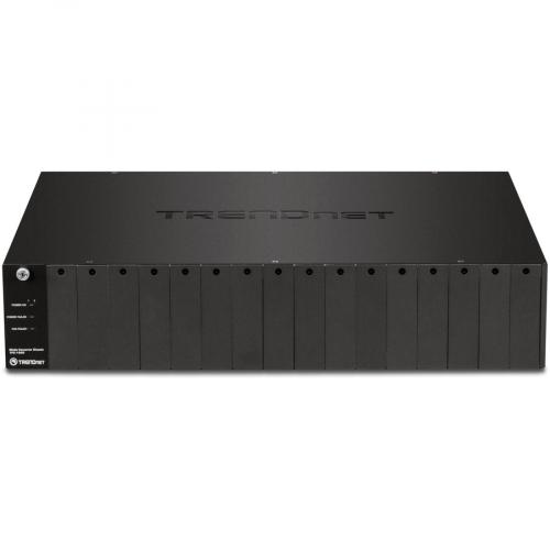 TRENDnet 16 Bay Fiber Converter Chassis System; Hot Swappable; Housing For Up To 16 TFC Series Media Converters; Fast Ethernet RJ45; RS 232; SNMP Management Module; Lifetime Protection; TFC 1600 Alternate-Image1/500