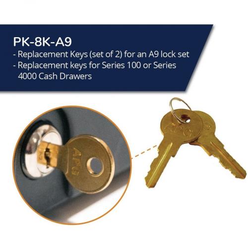 APG Cash Drawer PK 8K A9 Key Set Alternate-Image1/500
