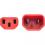 Eaton Tripp Lite Series PDU Power Cord, C13 To C14   10A, 250V, 18 AWG, 2 Ft. (0.61 M), Red Alternate-Image2/500