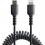 StarTech.com 50cm / 20in USB C To Lightning Cable, MFi Certified, Coiled IPhone Charger Cable, Black, TPE Jacket Aramid Fiber Alternate-Image2/500