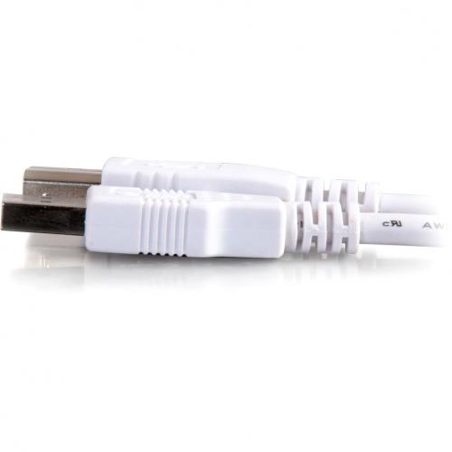 C2G 16.4ft USB To USB B Cable   USB A To USB B   USB 2.0   White   M/M Alternate-Image2/500