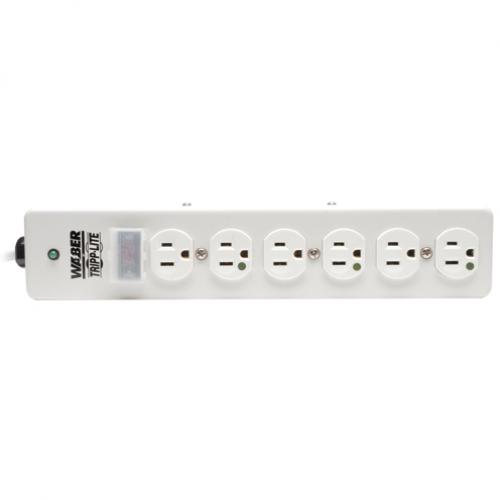 Tripp Lite By Eaton Hospital Grade Surge Protector With 6 Hospital Grade Outlets, 15 Ft. (4.57 M) Cord, 1050 Joules, UL 1363, Not For Patient Care Rooms Alternate-Image2/500
