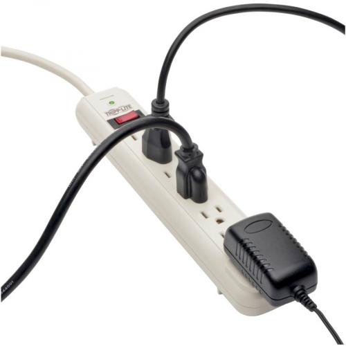 Eaton Tripp Lite Series Protect It! 7 Outlet Surge Protector, 25 Ft. Cord, 1080 Joules, Diagnostic LED, Light Gray Housing Alternate-Image2/500