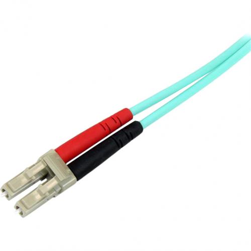 StarTech.com 2m (6ft) LC/UPC To SC/UPC OM3 Multimode Fiber Optic Cable, Full Duplex Zipcord Fiber, 100Gbps, LOMMF, LSZH Fiber Patch Cord Alternate-Image2/500